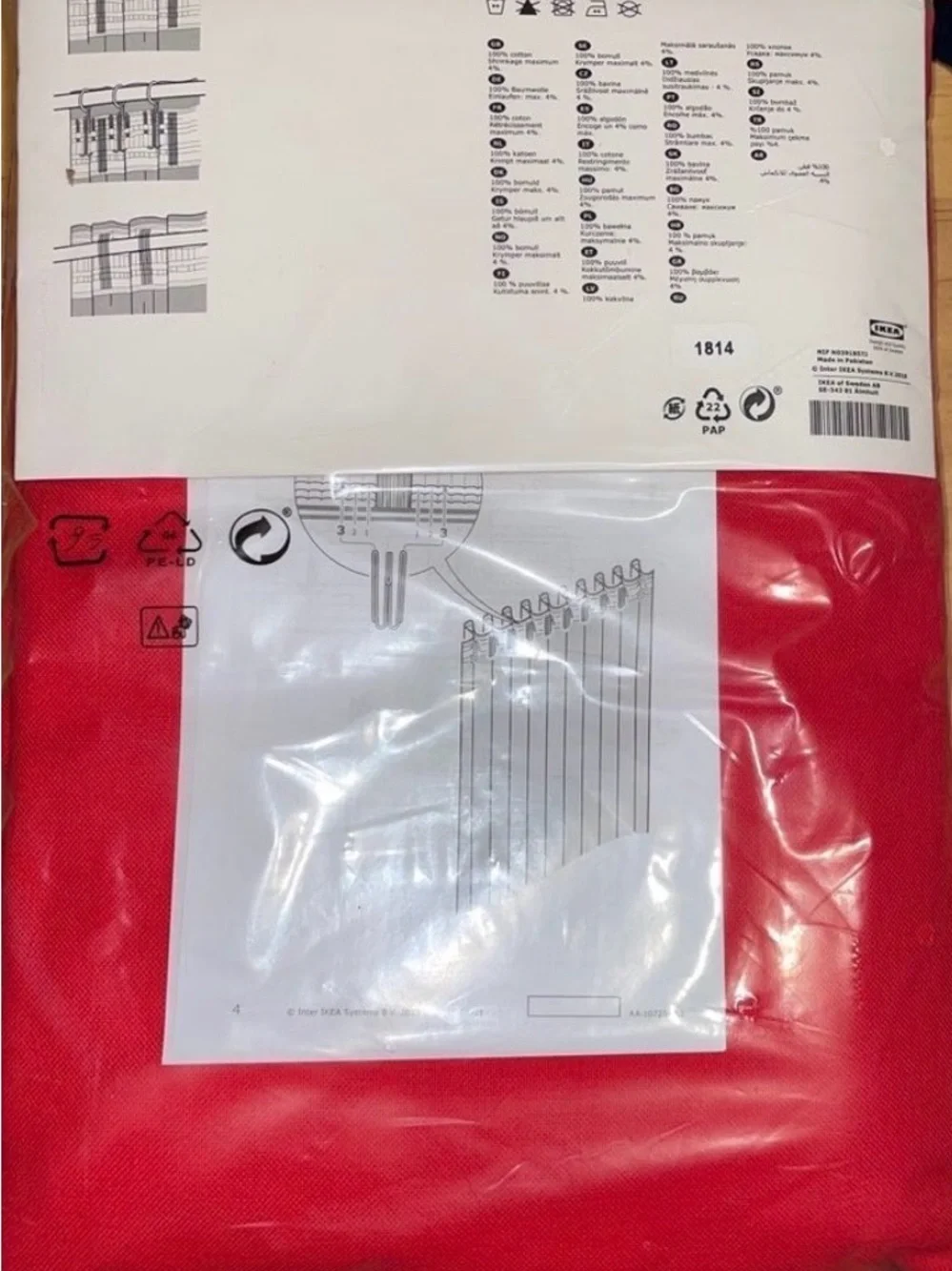 ANNALOUISE Red Curtains - 2-Panels IKEA